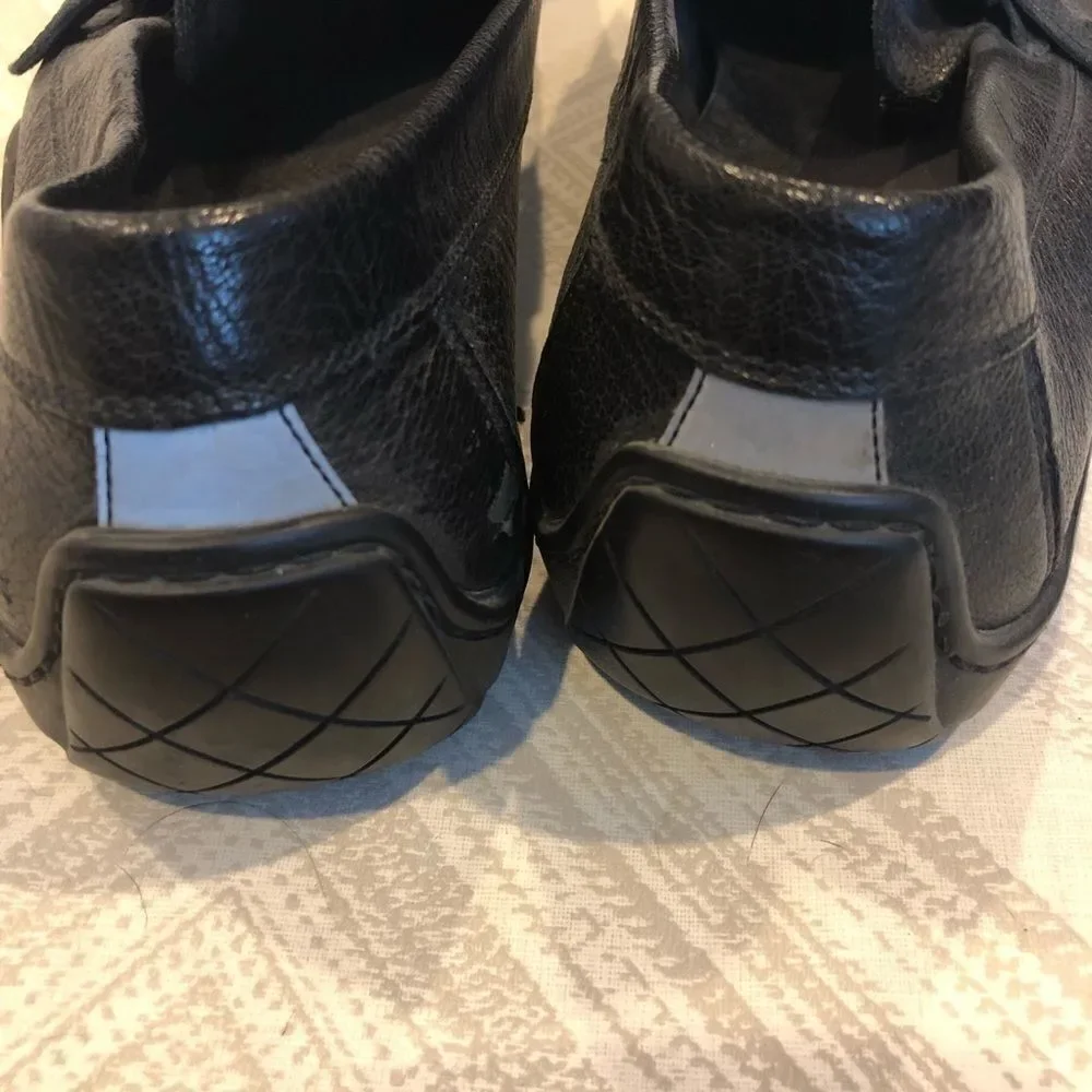 Donald J Pliner Men’s Black Leather Buckle Loafers
